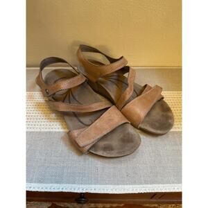 ABEO Oasis Slingback Sandal Built in Orthotic Arch Support Size 8 Tan Leather